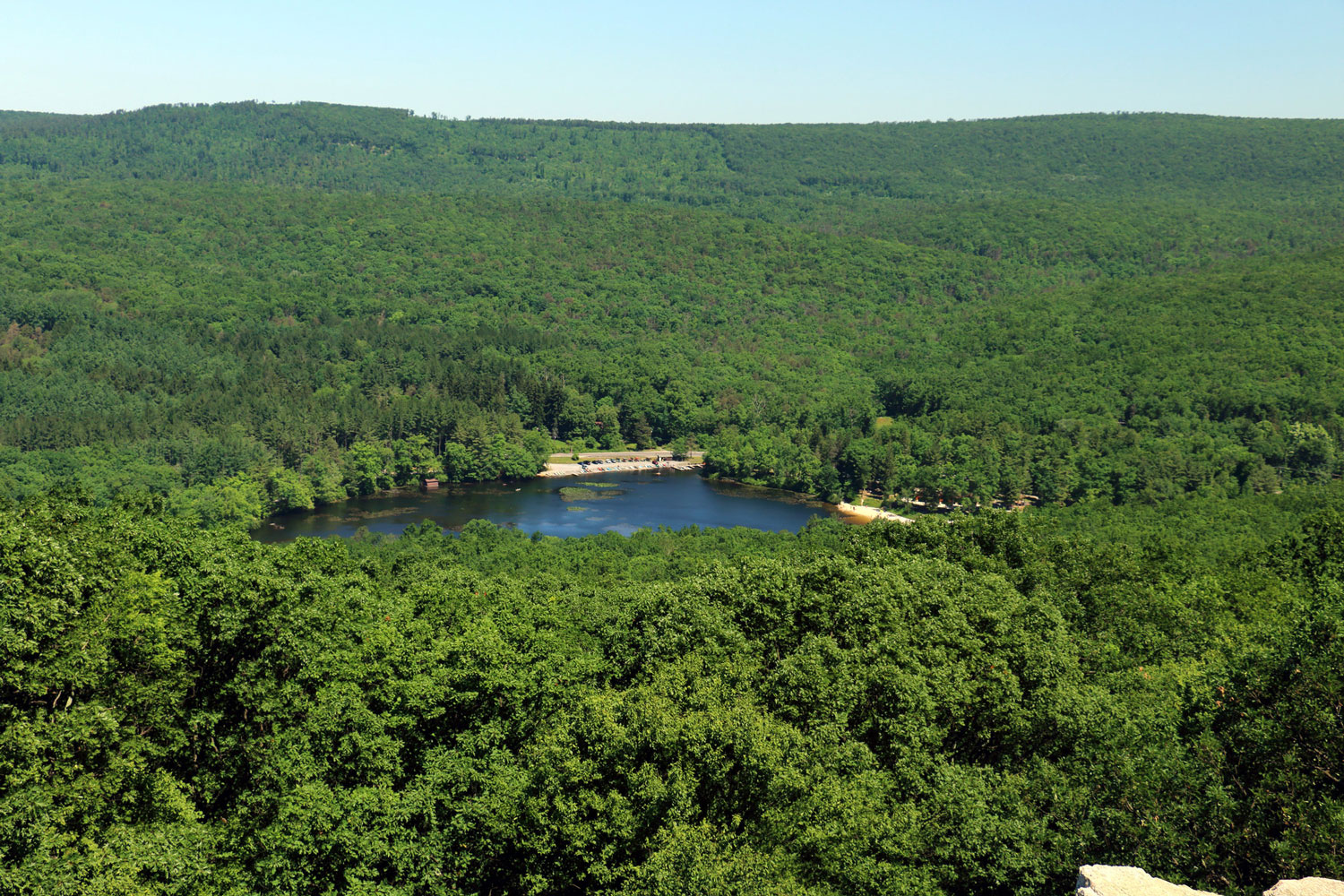 small lake in the middle of the state park