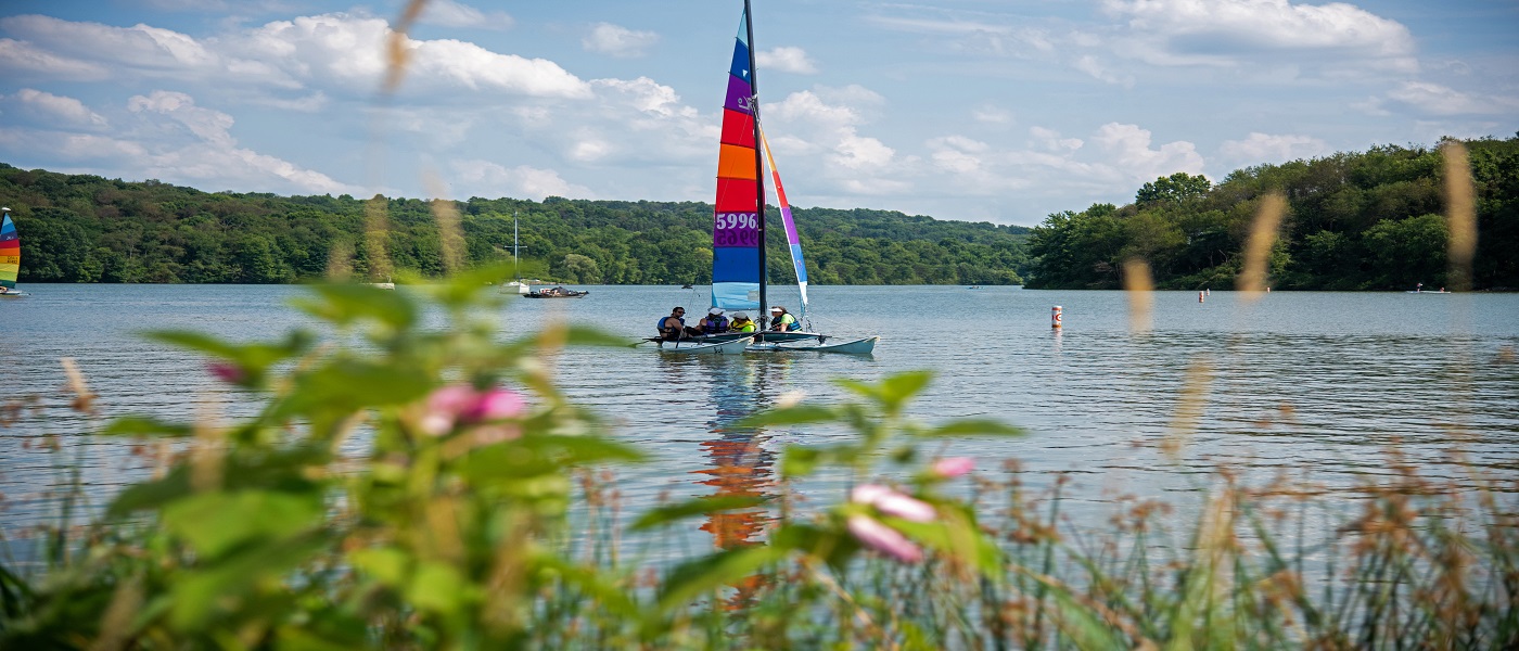 boating on lake