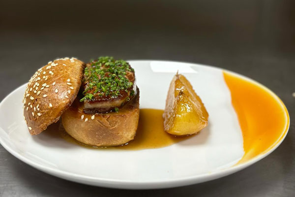steak served on toast with a beautiful platting