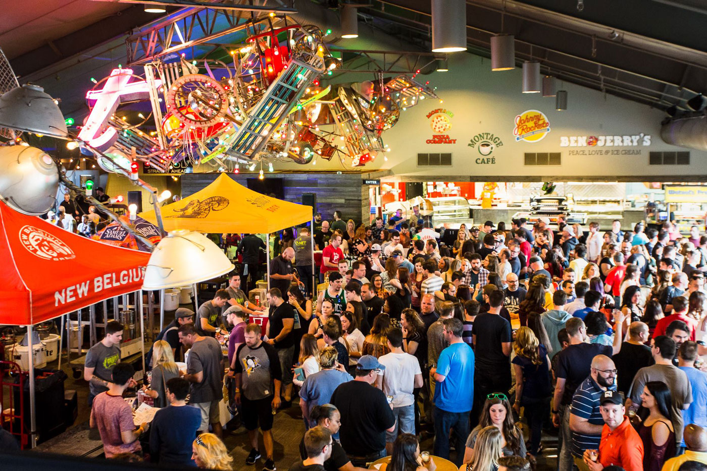 crowd at montage mountain brewfest