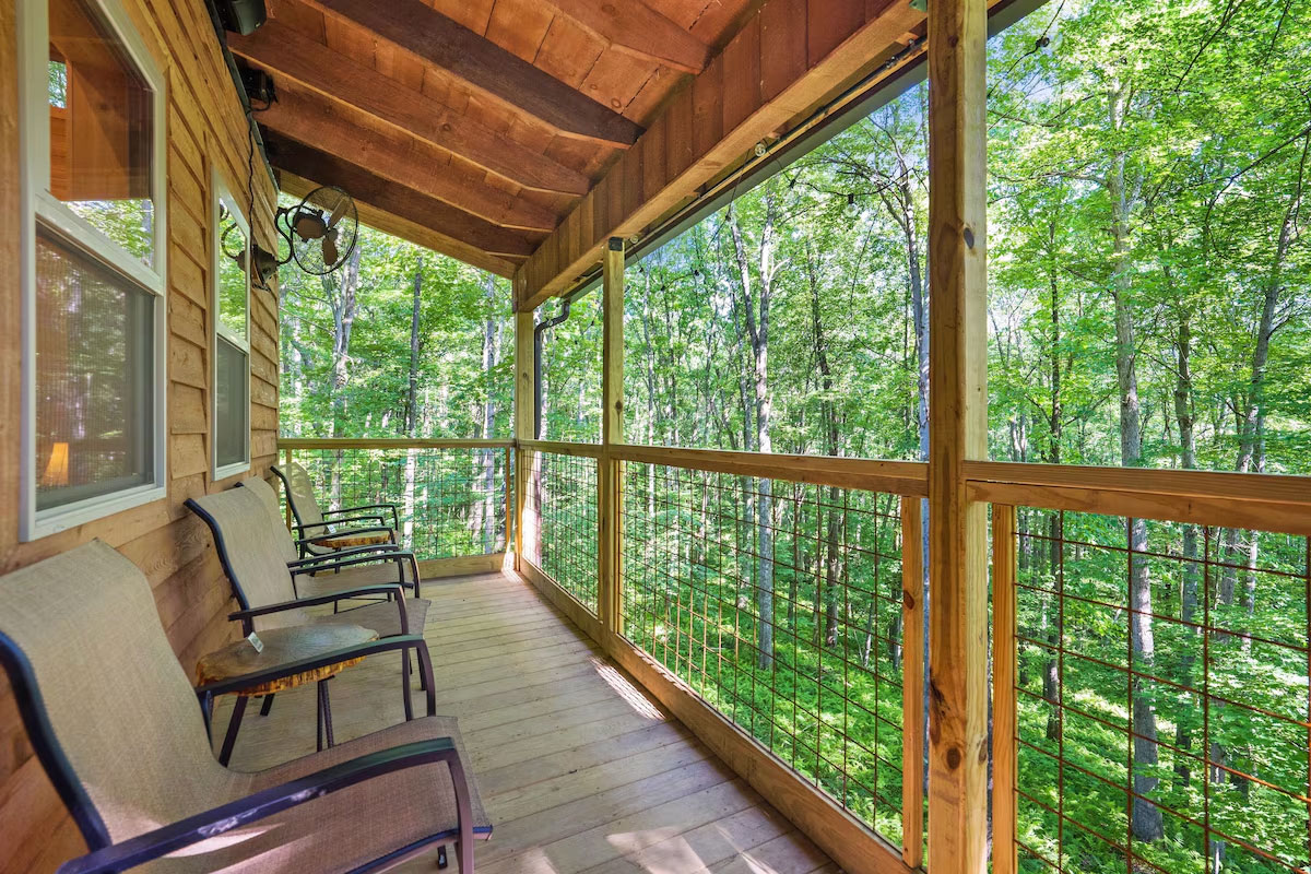 patio on the tree house