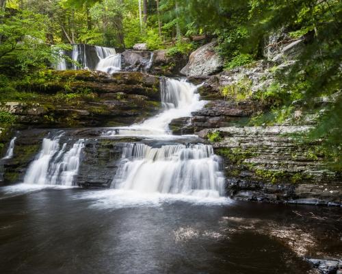 Outdoor waterfall